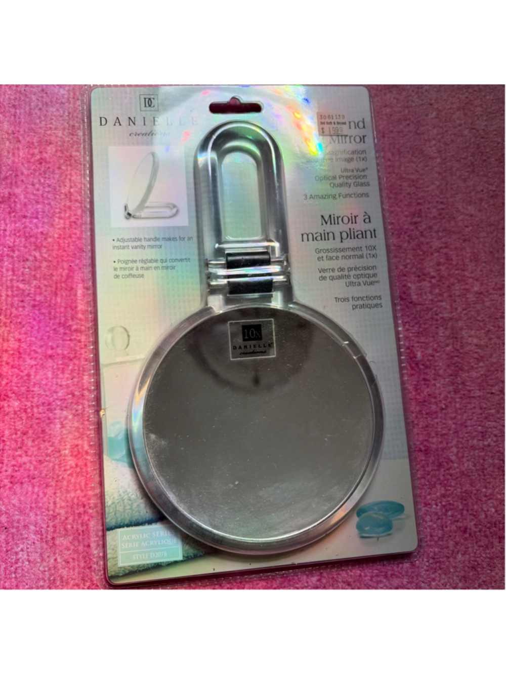 Danielle Creations Vanity Mirror One Size Clear Silver